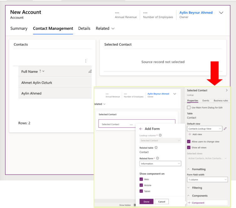 Form Control on Lookup